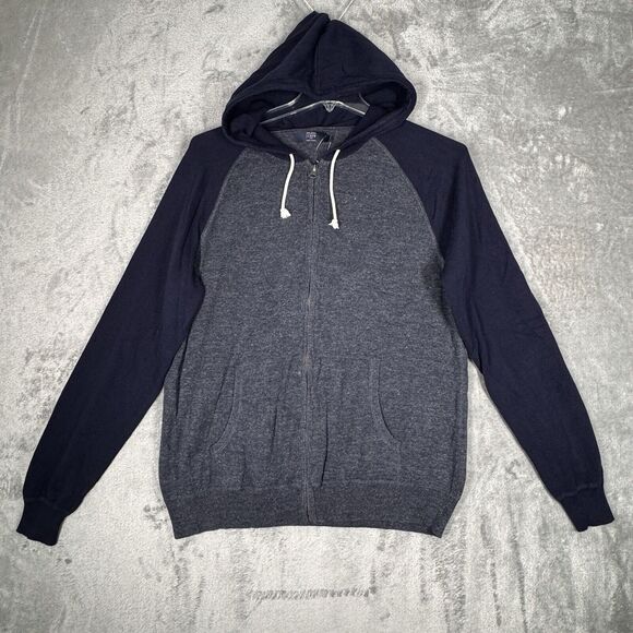J Crew Sweater‎ Mens XL Blue Zip Up Hoodie Classic Preppy Normcore Classiccore - Picture 3 of 9